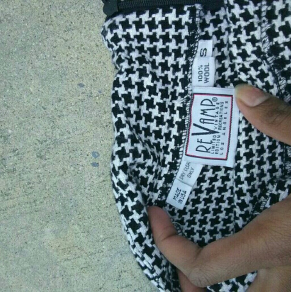 Revamp houndstooth midi skirt